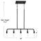 Hello Honey® Robert Stevenson Lighting Benson Exposed Bulb Metal 5-Light Linear Chandelier